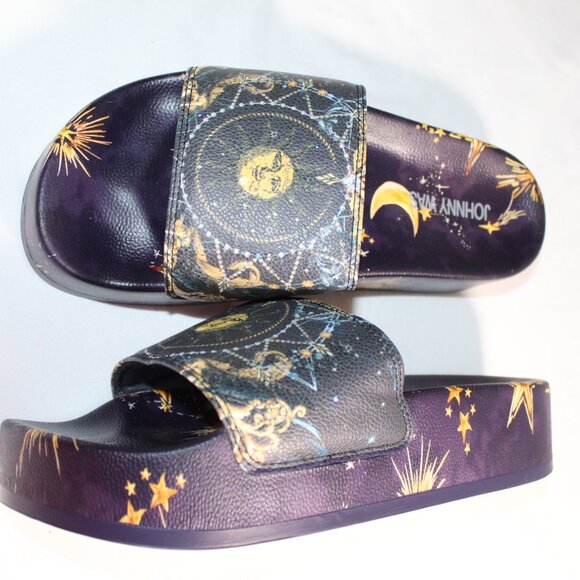 NWT Johnny Was Biya JWLA Supernova Pool Platform Slides Slip Ons Sandals Flats - Picture 3 of 8